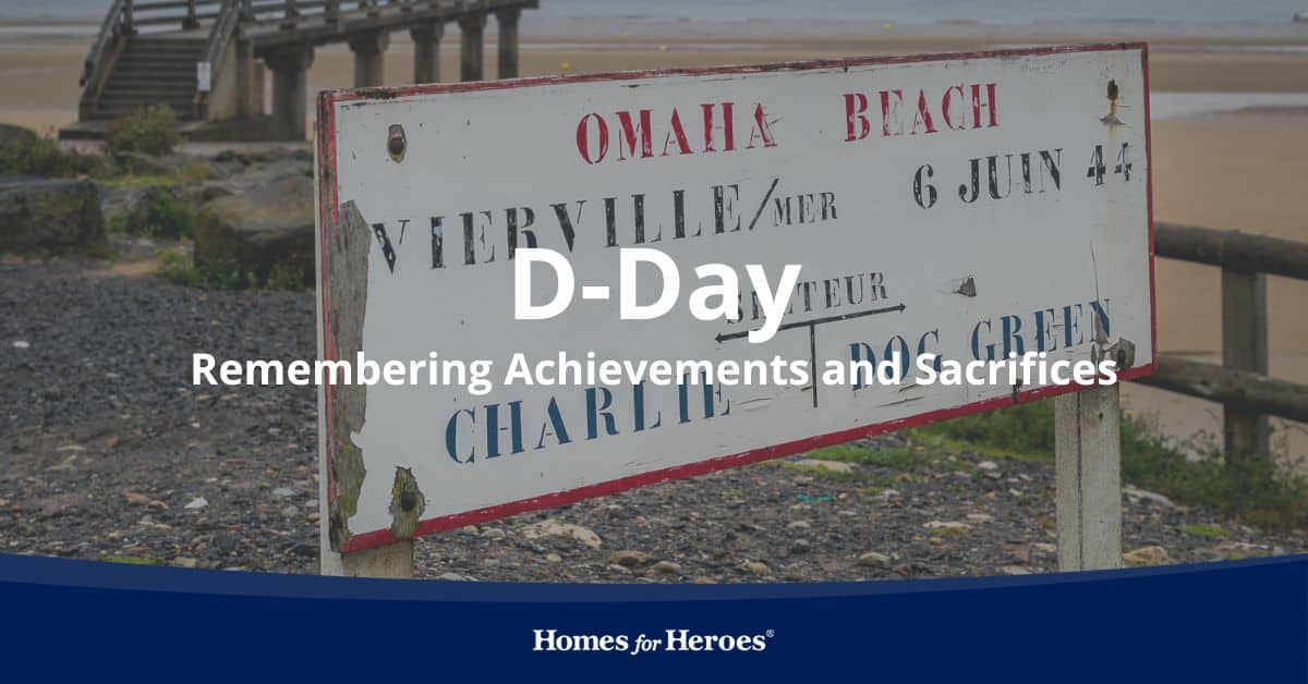 normandy beach sign commemorating d-day battle on june 6 1944 Homes for Heroes