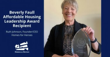 Beverly Faull Affordable Housing Leadership Award Ruth Johnson Homes for Heroes Founder CEO