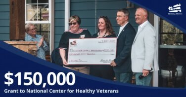 NCHV National Center Healthy Veterans grant pledge check presentation Homes for Heroes Foundation