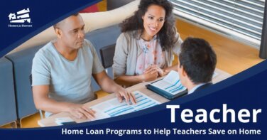 couple sitting at table learning their options for teacher home loans from local lender Homes for Heroes