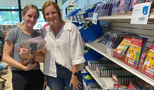 Classroom Central store two women shopping for school student supplies