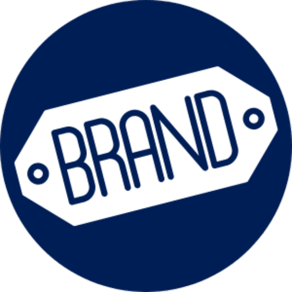 personal brand navy white icon